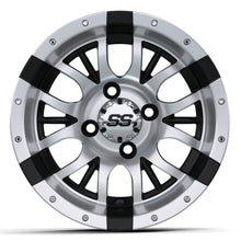 GTW Diesel Machined Silver and Black Wheel - 12x7 Inch