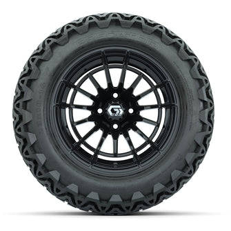 GTW Boost Gloss Black 14 in Wheels with 23x10-14 Predator All-Terrain Tires  Full Set