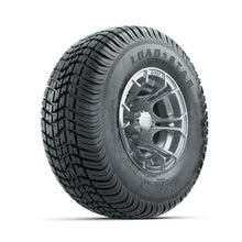 GTW Spyder Silver Brush 10 in Wheels with 205/65-10 Kenda Load Star Street Tires – Full Set