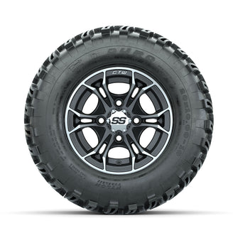 GTW Spyder Machined/Matte Grey 10 in Wheels with 20x10-10 Duro Desert All Terrain Tires  Full Set