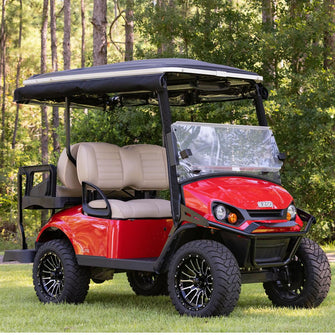 RedDot EZGO Express S4 Elite with 80” Non Modular Top Black 3-Sided Track Style Vinyl Enclosure (Years 2023-Up)