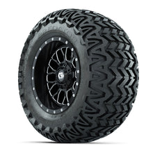 Set of (4) 12 in GTW Helix Machined & Black Wheels with 23x10.5-12 Predator All-Terrain Tires