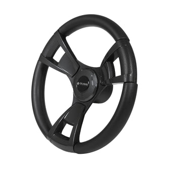 Gussi Italia Model 13 Black/Carbon Fiber Steering Wheel For E-Z-GO