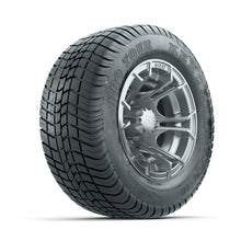 GTW Spyder Silver Brush 10 in Wheels with 205/50-10 Kenda Pro Tour Low-profile Tires  Full Set