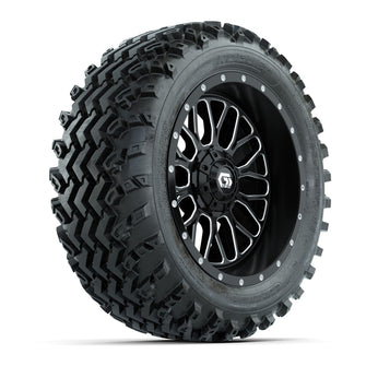 GTW Helix Machined/Black 14 in Wheels with 23x10.00-14 Rogue All Terrain Tires  Full Set