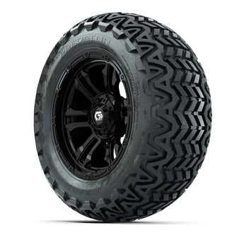 GTW Shogun Gloss Black 14 in Wheels with 23x10-14 Predator All-Terrain Tires  Full Set