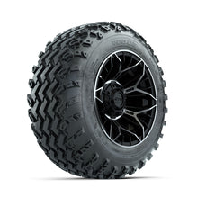 GTW Stellar Machined/Black 12 in Wheels with 22x11.00-12 Rogue All Terrain Tires  Full Set