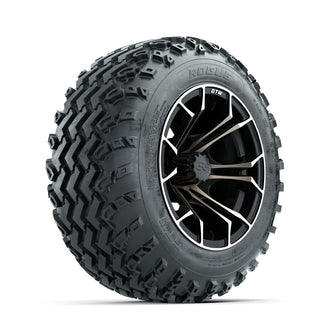 GTW Spyder Bronze/Matte Black 12 in Wheels with 22x11.00-12 Rogue All Terrain Tires  Full Set