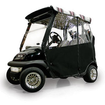 1994-Up EZGO TXT - Red Dot 3-Sided Black and Burgundy Black and White Over-The-Top Soft Enclosure