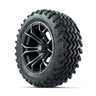 GTW Spyder Machined/Grey 14 in Wheels with 23x10.00-14 Rogue All Terrain Tires  Full Set