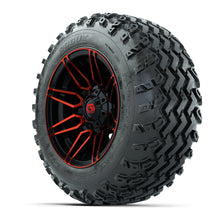 GTW Stealth Black/Red 12 in Wheels with 22x11.00-12 Rogue All-Terrain Tires  Full Set