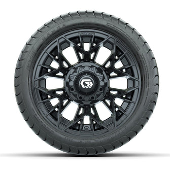 Set of (4) 12 in GTW® Stellar Black Wheels with 215/35-12 Mamba Street Tires