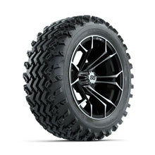 GTW Spyder Machined/Black 14 in Wheels with 23x10.00-14 Rogue All Terrain Tires – Full Set