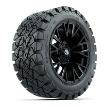 GTW® Vandal Matte Black/Machined 14 in Wheels with 22x10-14 Timberwolf All-Terrain Tires – Full Set