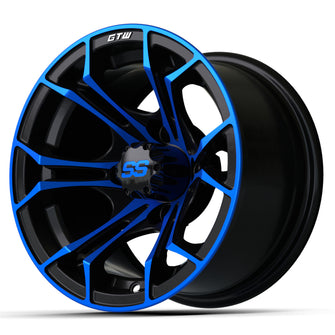 GTW Spyder Black with Blue Accent Wheel - 12 Inch