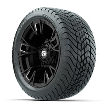 GTW® Vandal Matte Black/Machined 12 in Wheels with 215/35-12 Mamba Street Tires – Full Set