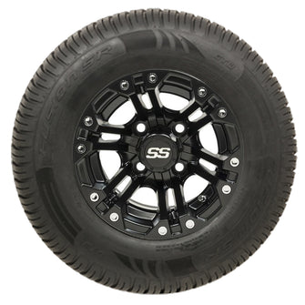 GTW Specter Matte Black Wheels with 20in Fusion DOT Approved Street Tires - 10 Inch