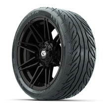 GTW Stealth Gloss Black 14 in Wheels with 205/40-R14 Fusion GTR Steel Belted Street Tires  Full Set