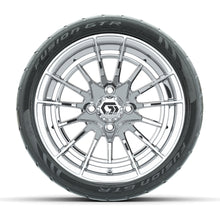 GTW Boost Chrome 14 in Wheels with 205/40-R14 Fusion GTR Steel Belted Street Tires  Full Set