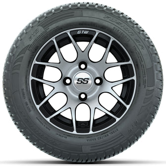 Set of (4) 12 in GTW Pursuit Wheels with 215/50-R12 Fusion S/R Street Tires