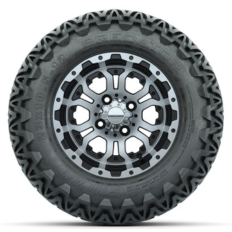 Set of (4) 12 in GTW Omega Wheels with 23x10.5-12 GTW Predator All-Terrain Tires