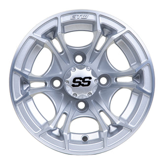 GTW Spyder Silver Brush 10 Inch Wheel