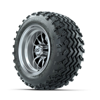 GTW Medusa Machined/Black 10 in Wheels with 18x9.50-10 Rogue All Terrain Tires  Full Set