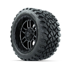 Set of (4) 14 in GTW Titan Machined & Black Wheels with 23x10-R14 Nomad All-Terrain Tires