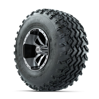 GTW Storm Trooper Machined/Black 10 in Wheels with 22x11.00-10 Rogue All Terrain Tires  Full Set