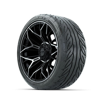 Set of (4) 15 in GTW® Stellar Machined & Black Wheels with 215/40-R15 Fusion GTR Street Tire