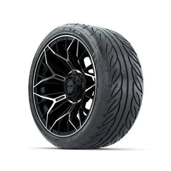 Set of (4) 15 in GTW Stellar Machined & Black Wheels with 215/40-R15 Fusion GTR Street Tire