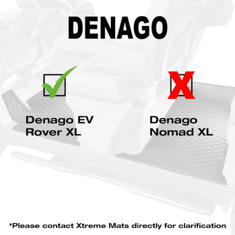 Xtreme Rear Floor Mat for Denago Rover XL  Black/Grey