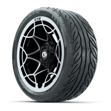 GTW Nexus Gloss Black/Silver 14 in Wheels with 205/40-R14 Fusion GTR Steel Belted Street Tires  Full Set