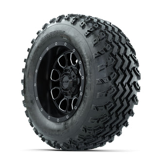 GTW Volt Machined/Black 12 in Wheels with 23x10.00-12 Rogue All Terrain Tires  Full Set