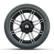 GTW Stealth Gloss Black/Machined 14 in Wheels with 205/30-14 Fusion Street Tires  Full Set