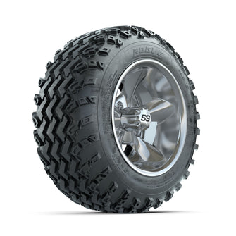 GTW Godfather Chrome 12 in Wheels with 22x11.00-12 Rogue All Terrain Tires  Full Set