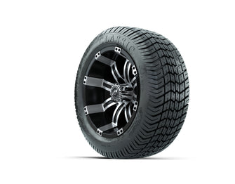 12ù GTW Tempest Black and Machined Wheels with Excel Lo-Profile Street Tires  Set of 4