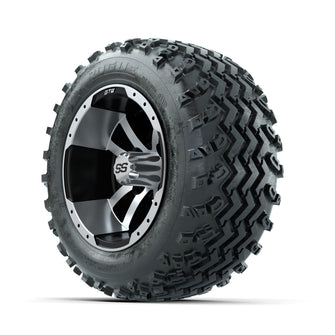 GTW Storm Trooper Machined/Black 10 in Wheels with 18x9.50-10 Rogue All Terrain Tires  Full Set