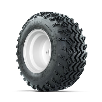 GTW Steel White 3:5 Offset 10 in Wheels with 20x10.00-10 Rogue All Terrain Tires  Full Set