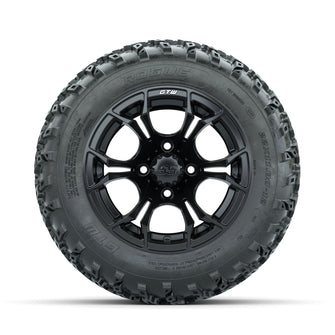 GTW Spyder Matte Black 12 in Wheels with 22x11.00-12 Rogue All Terrain Tires  Full Set