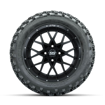 GTW Vortex Matte Black 14 in Wheels with 23x10.00-14 Rogue All Terrain Tires  Full Set