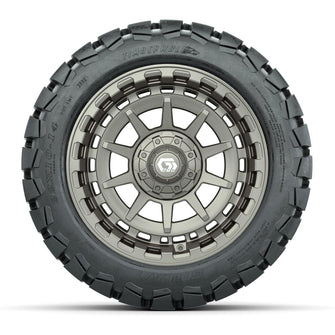 GTW® Barricade Satin Bronze 14 in Wheels with 22x10-14 Timberwolf All-Terrain Tires – Full Set