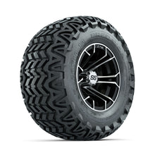 GTW Spyder Machined/Black 10 in Wheels with 20x10-10 Predator All Terrain Tires  Full Set