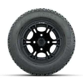 GTW Spyder Matte Black 10 in Wheels with 205/50-10 Mamba Street Tires – Full Set