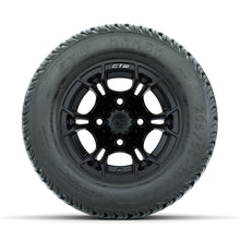 GTW Spyder Matte Black 10 in Wheels with 205/50-10 Mamba Street Tires  Full Set