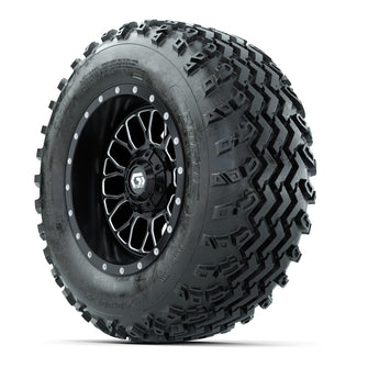 GTW Helix Machined/Black 12 in Wheels with 23x10.00-12 Rogue All Terrain Tires – Full Set