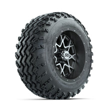 GTW Vortex Machined/Matte Grey 12 in Wheels with 22x11.00-12 Rogue All Terrain Tires  Full Set