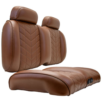 MadJax Aviator Yamaha Drive/Drive2 & ICON Coffee Front Seat Cushions with Thremaflex