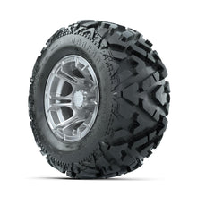 GTW Spyder Silver Brush 10 in Wheels with 20x10-10 Barrage Mud Tires – Full Set