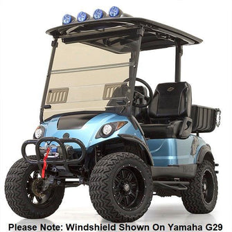 RedDot EZGO RXV Tinted 1/4" Fold-Down Windshield with Vents (Years 2008-2023)